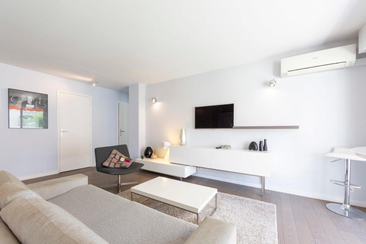 Modern Apartment 2 Bedrooms Quiet Terrace In A Palm Beach Area, 30 Meters From Seaside Cannes Exterior photo